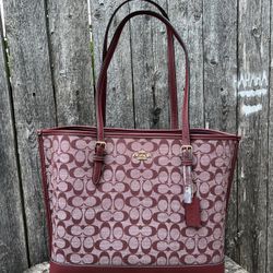 Coach mollie tote Bag With Chambray Print 