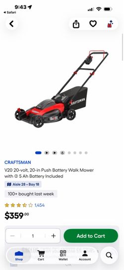 Craftsman 20” brushless lawnmower