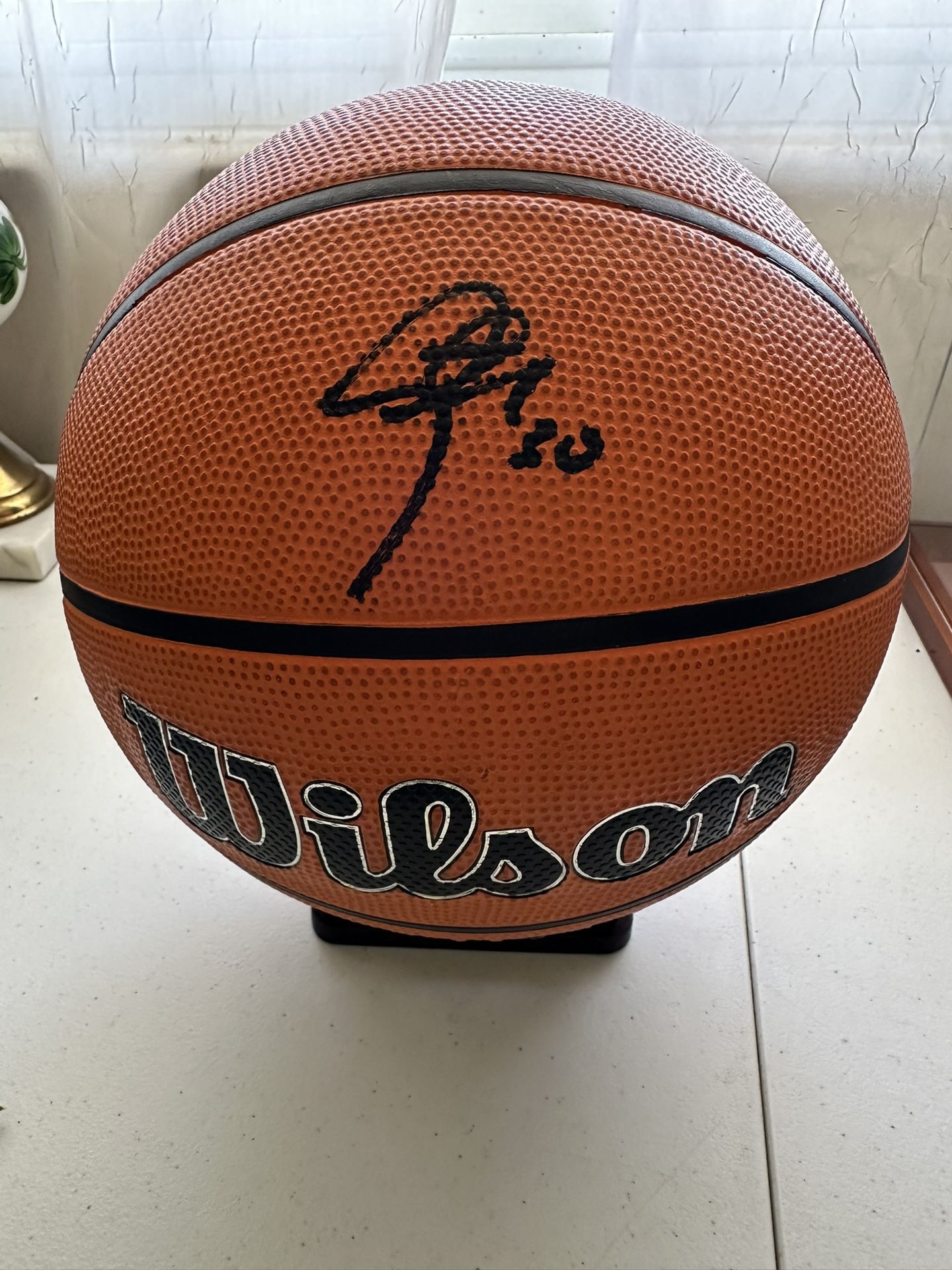 Steph Curry signed Golden State Warriors NBA autographed basketball w/COA - 767