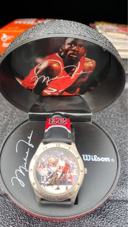 Michael Jordan Watch, Pogs, Baseball Cards and Wheaties Box Unipened