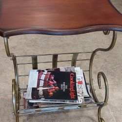 Side Table Magazine Rack $20