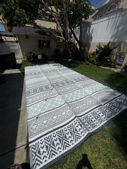 Outdoor plastic rug