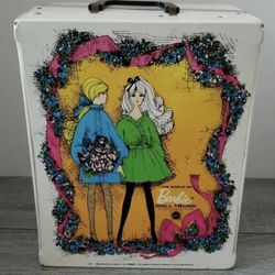 1968 Vintage Barbie Doll Trunk Double Sided Case w/ Dolls 1966, Clothes & Accessories 