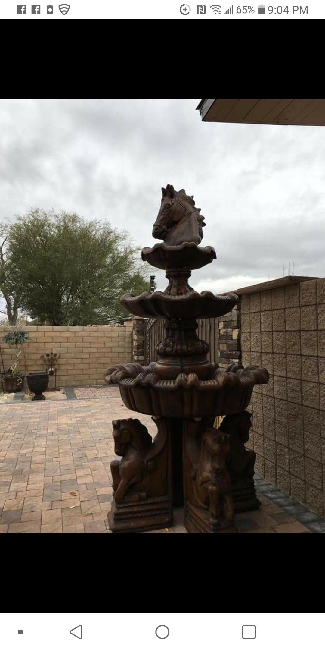 9 feet tall water fountain