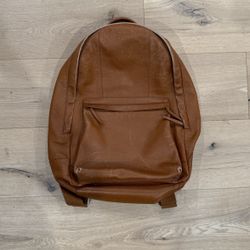 Genuine Brown Leather Backpack 