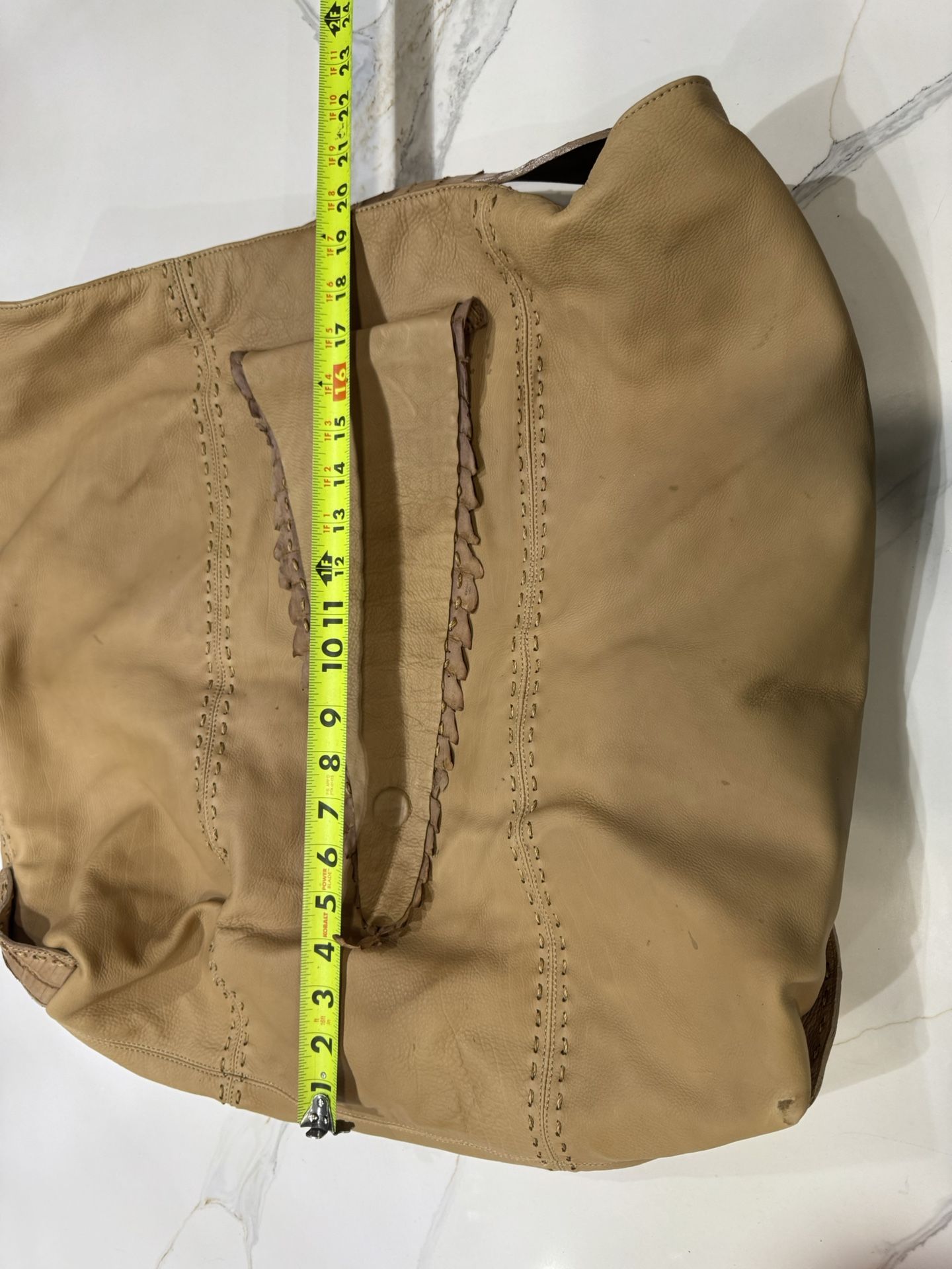 Carlos Falchi Fatto A Mano  soft 100%  Leather xtra large Bag.