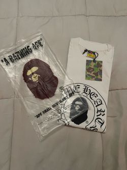 BAPE  x chrome hearts white camo cross t-shirt