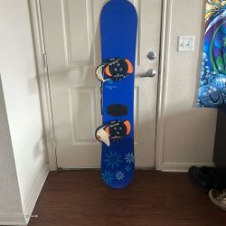 Burton Snowboard And Burton Step In Bindings 