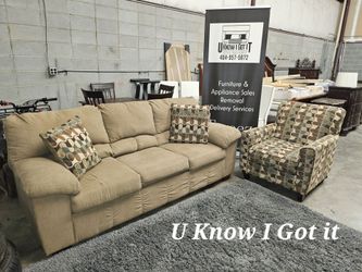Couch with accent chair