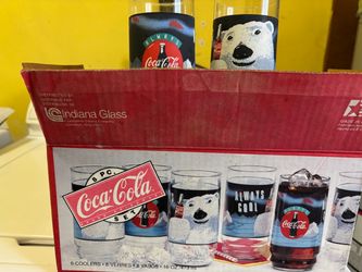 Coca-Cola Indiana Glass 8-Piece Cooler Set
