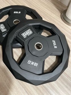 (2) 25 lb plates in excellent condition (Not Olympic)