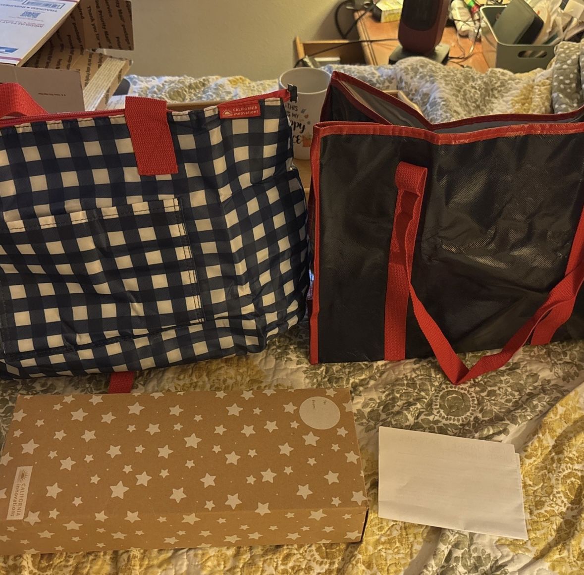 California Innovations: Insulated Market Satchel & Super Shopper Bag (2 Piece Gift Set With Gift Box)