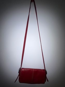 COACH Red Leather Crossbody Shoulder Bag