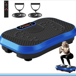 Blue SoftGym Vibration Plate Exercise Machine