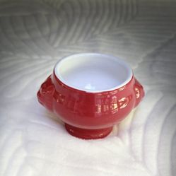 BIA Hand Glazed Footed Small Soup Bowl With Lion-head Handles