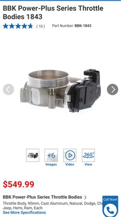 BBK 90mm throttle body, Dodge, Jeep,  Ram, Hemi