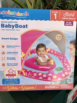 Baby Floaty W/ Shade Baby Boat Pool Toy 6-24 Months