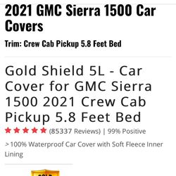 2021 GMC Sierra Truck Cover