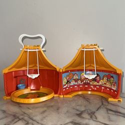 Vintage Winnie The Pooh Hasbro Weeble Wobble Tumblin Circus Tent Toy 