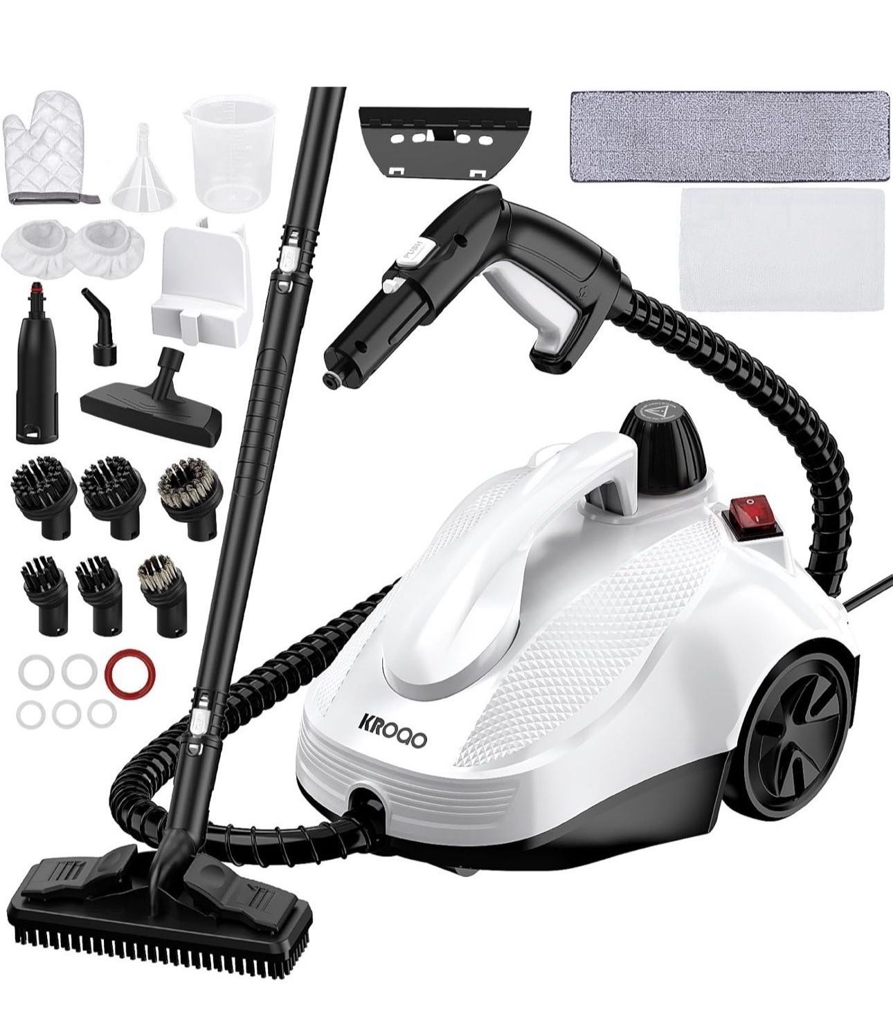 Steam Cleaner, Steam Mop with 23 Accessories, Powerful Multipurpose Portable Steamer for Cleaning to Remove Grime, Grease, for Multi-Purpose and Multi