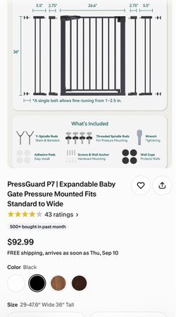 Babelio Baby Gates- Black