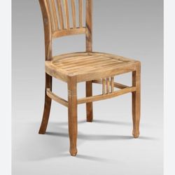 Noir Teak Wood Natural Side Dining Chair