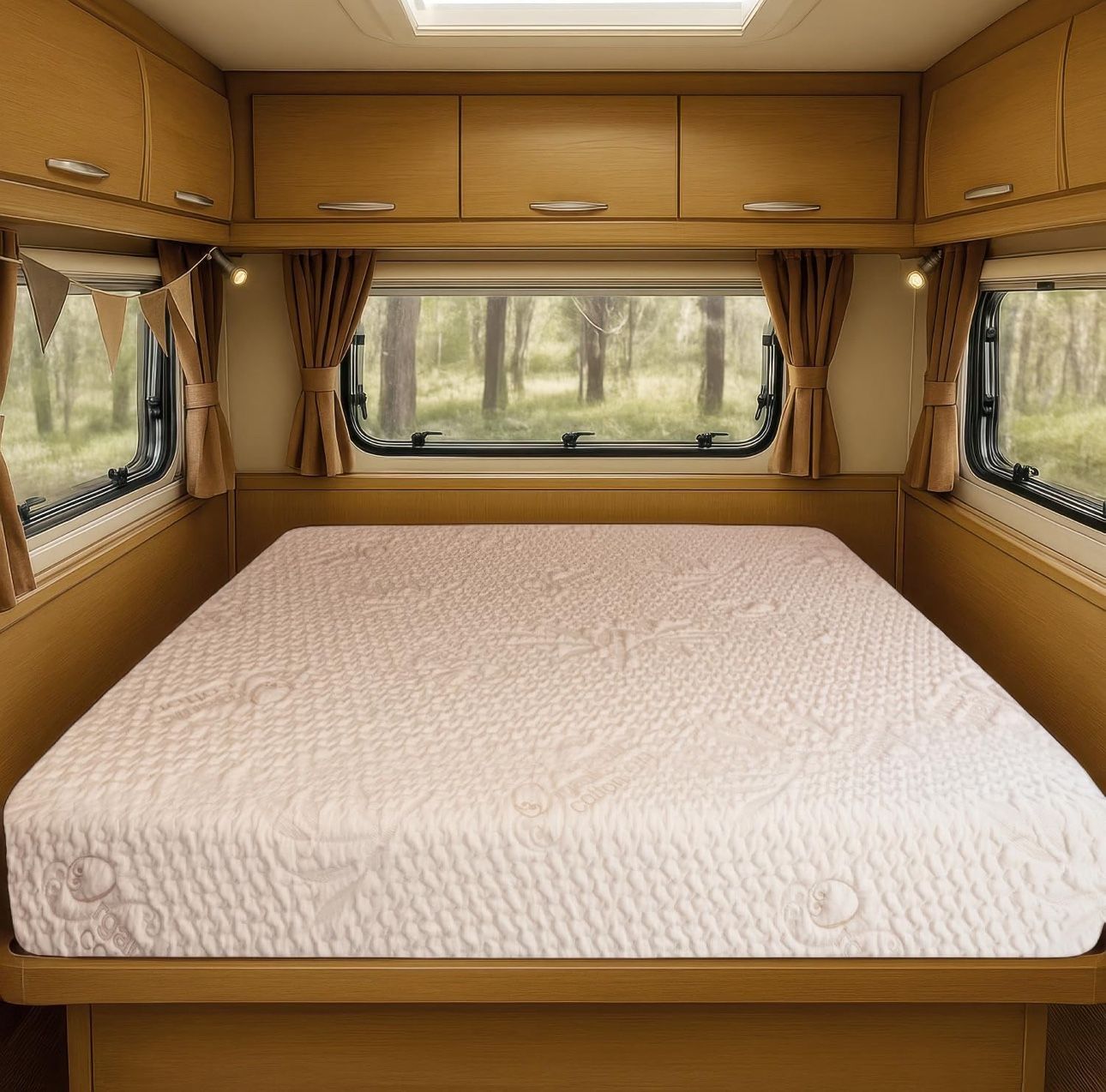 Foamma 6” x 30” x 72” Camper/RV Travel Gel Memory Foam Bunk Mattress, Organic Cotton Cover, Made in USA, Comfortable, Travel Trailer, CertiPUR-US Cert