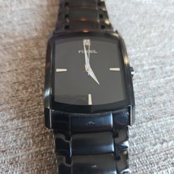 Diamond Analog Black Dial Mens Watch (FS4159)