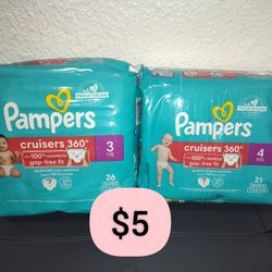 Pampers Cruisers Size 3 & 4
