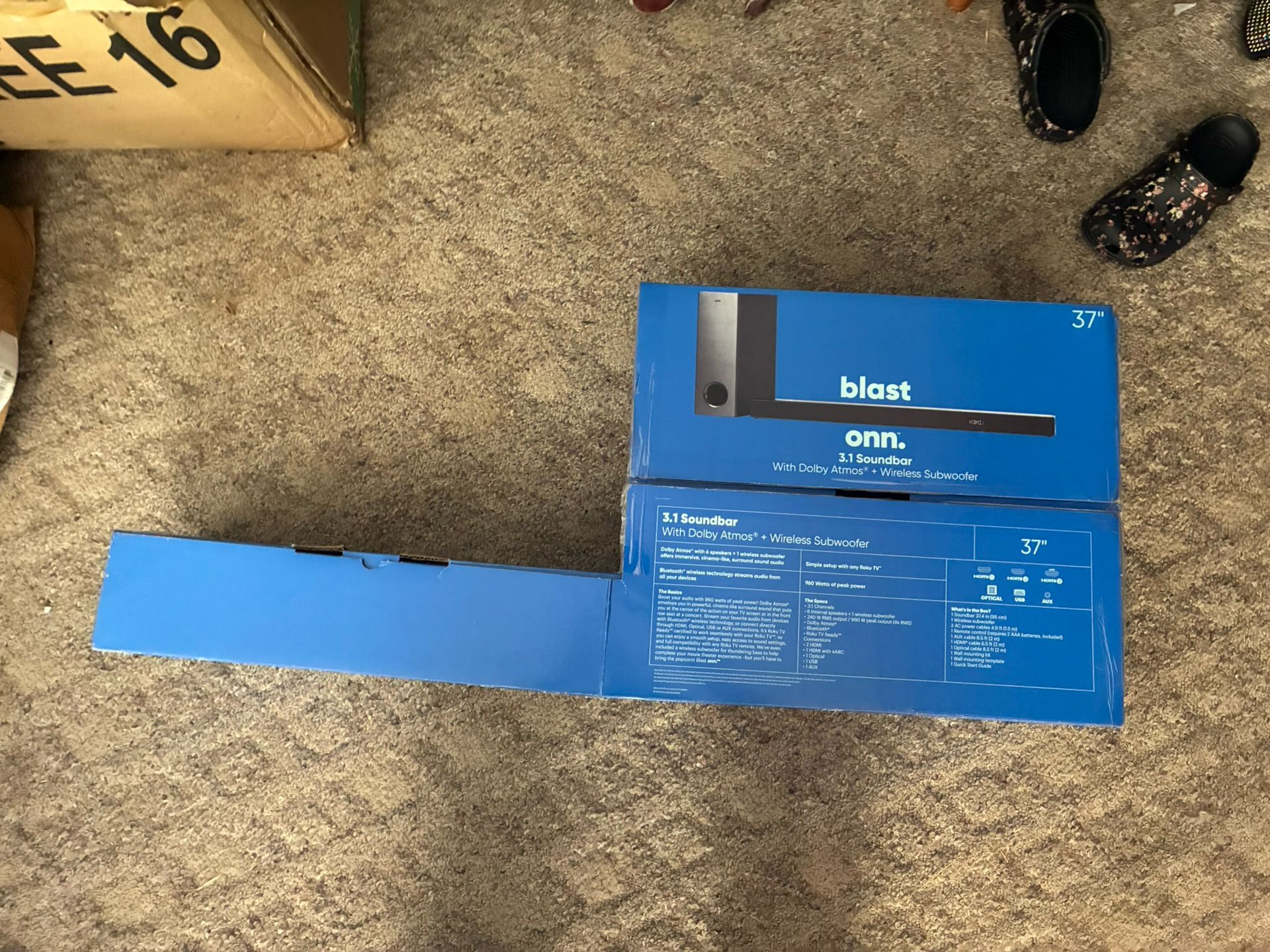 37” 3.1 Soundbar With Dolby Atmos + Wireless Subwoofer