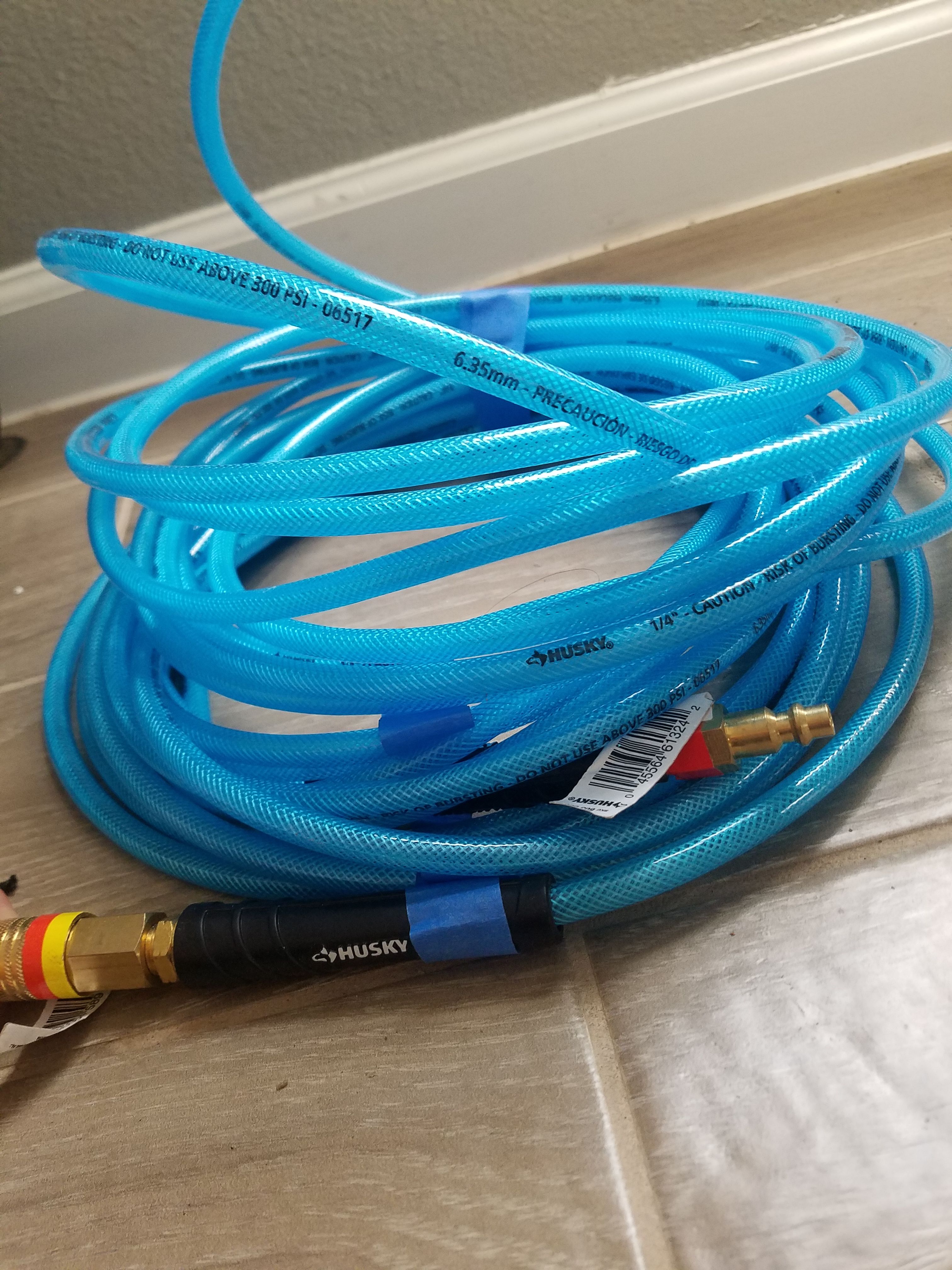 Blue Hawk air compressor 2 gallon 125 psi pin nailer and hose for Sale