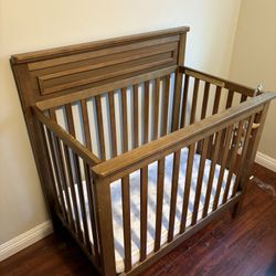 Mini Crib W/ Mattress And Sheets (x2)
