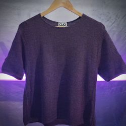 Clio Womens Knit Sweater Purple Medium  