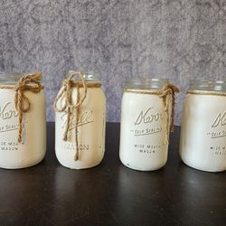 Decorative Mason Jars With Twine