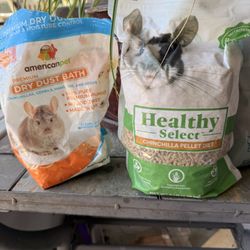 Free Dust Bath And 2 Bags Of Food For Chinchilla