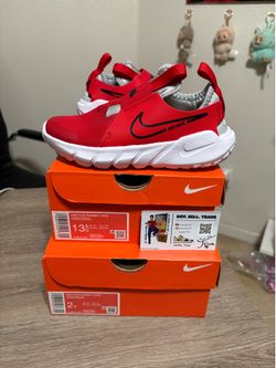Size 13.5C or 2Y - Nike Flex Runner 2 University Red Running Shoes (PS)