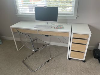 Desk , Drawers, & Chair Set
