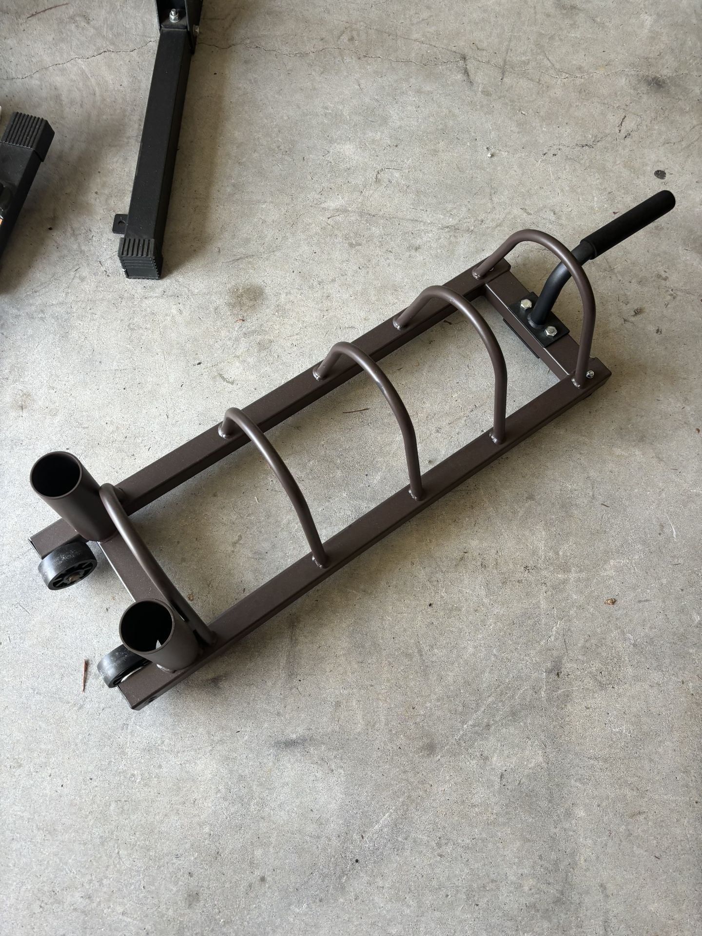 Olympic BUMPER Plate Storage Weight Holder With Wheels
