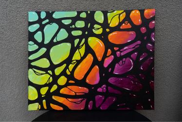Hand-painted Acrylic - “InkyMess”