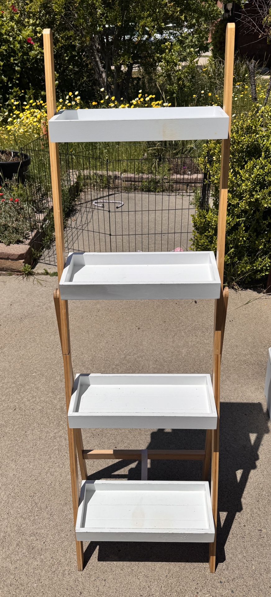 Wooden Ladder Shelf