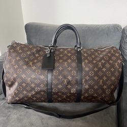 Louis Vuitton Keepall Bandoulière 55 Brown Luggage Date 2019
