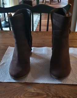 Pair of American Eagle brown suede ankle boots