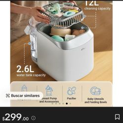 Bear Bottle Washer Pro, Baby Bottle Washer and Sterilizer and Dryer - All in One Machine for Bottles, Pump Parts & Baby Essentials with 90 Detergent T