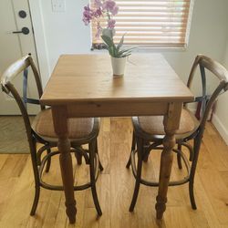 Rustic Counter Height Table with 2 Stools