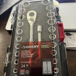 Husky Socket And Ratchet Set 1/4’ Drive 
