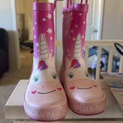 Rain Boots  Kids Size 14 Pink 