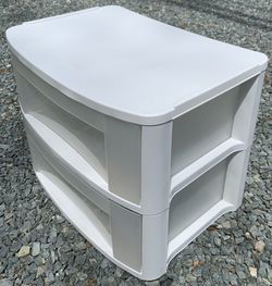 Sterilite 2 Drawer Plastic Dresser Tubaware Tote Storage Closet Organizer  for Sale in Chapel Hill, NC - OfferUp