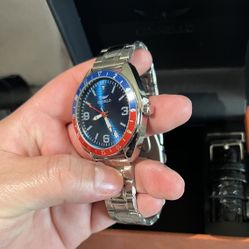 Gianello watch  drift, silver and blue dial interchangeable. Three strap. Watch that 