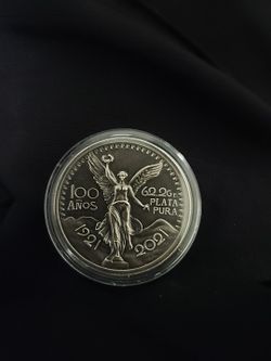 2ozt 100años Libertad Antiqued Collectable Coin