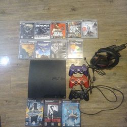 Sony PlayStation 3 PS3 CECH-2101A Slim 120GB Console Games Lot This Drive Won’t Suck In Disc.